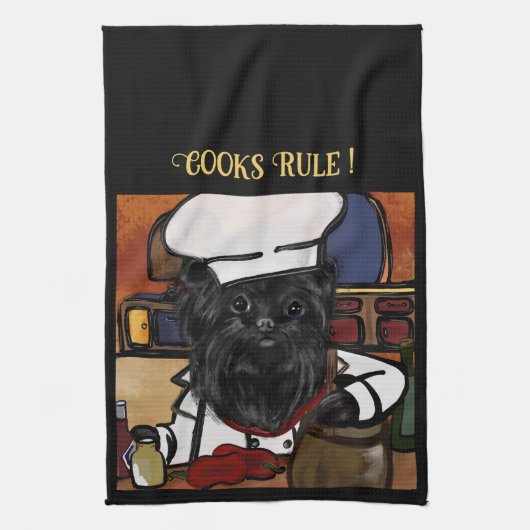 Affenpinscher Chef Theedoek (Verticaal)