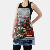 Affenpinscher Christmas Red Truck Holiday Schort (Insitu)