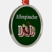 Affenpinscher Dad Metalen Ornament (Rechts)