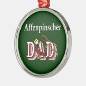Affenpinscher Dad Metalen Ornament (Links)