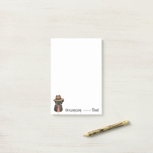 Affenpinscher Dad Post-it® Notes (Op bureau)