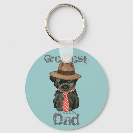 Affenpinscher Dad Sleutelhanger (Voorkant)