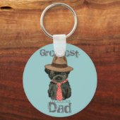Affenpinscher Dad Sleutelhanger (Voorkant)