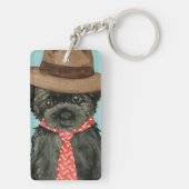 Affenpinscher Dad Sleutelhanger (achterkant)