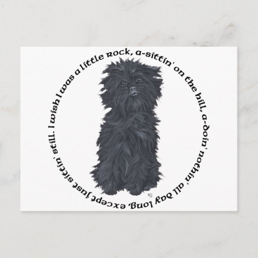 Affenpinscher deuntje briefkaart (Voorkant)