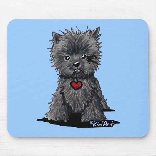Affenpinscher Dog Art Mousepad Muismat (Voorkant)