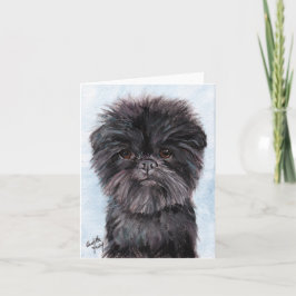 Affenpinscher Dog Art Note Kaart
