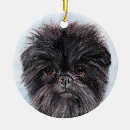 Affenpinscher Dog Art Ornament (Voorkant)
