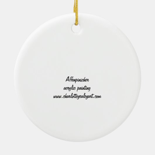 Affenpinscher Dog Art Ornament (Achterkant)