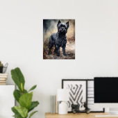 Affenpinscher Dog Art Print Poster (Thuiskantoor)