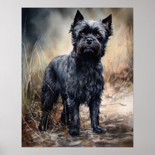 Affenpinscher Dog Art Print Poster (Voorkant)