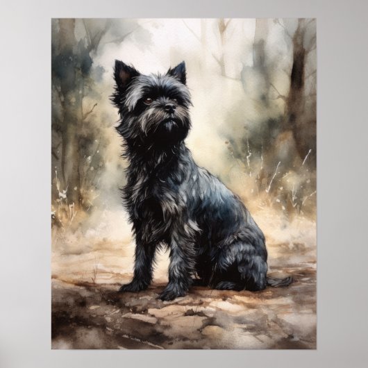 Affenpinscher Dog Art Print Poster (Voorkant)