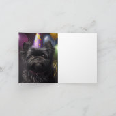 Affenpinscher Dog Birthday-ballonnen Kaart (Binnen)
