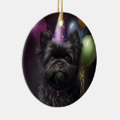 Affenpinscher Dog Birthday-ballonnen Keramisch Ornament (Rechts)