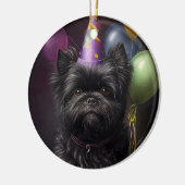 Affenpinscher Dog Birthday-ballonnen Keramisch Ornament (Links)
