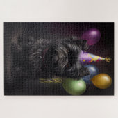 Affenpinscher Dog Birthday-ballonnen Legpuzzel (Horizontaal)