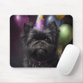 Affenpinscher Dog Birthday-ballonnen Muismat (Met muis)
