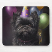 Affenpinscher Dog Birthday-ballonnen Muismat (Voorkant)