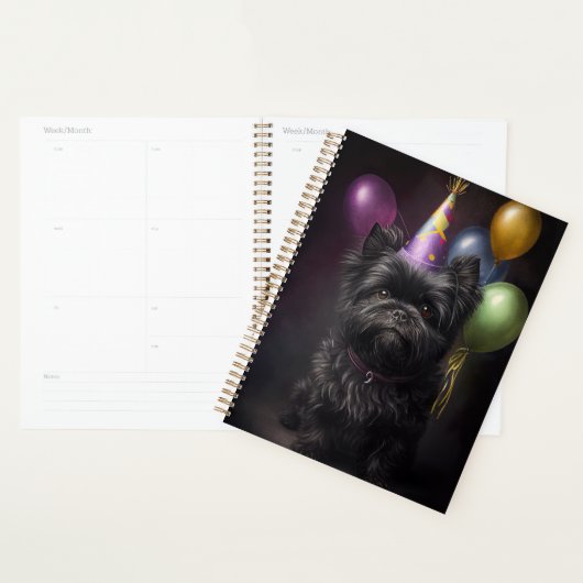 Affenpinscher Dog Birthday-ballonnen Planner (Display)