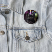 Affenpinscher Dog Birthday-ballonnen Ronde Button 5,7 Cm (In situ)