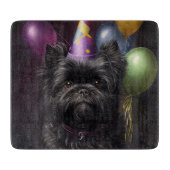 Affenpinscher Dog Birthday-ballonnen Snijplank (Voorkant)