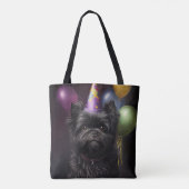 Affenpinscher Dog Birthday-ballonnen Tote Bag (Achterkant)
