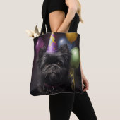 Affenpinscher Dog Birthday-ballonnen Tote Bag (Dichtbij)