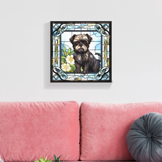 Affenpinscher Dog Canvas Afdruk (Insitu (Woonkamer))