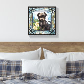 Affenpinscher Dog Canvas Afdruk (Insitu (Slaapkamer))