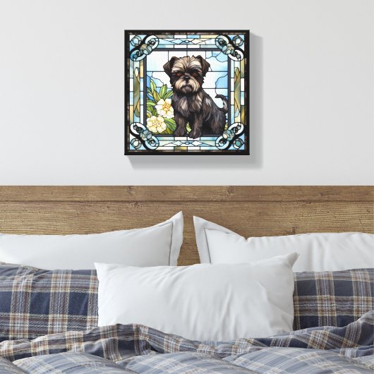Affenpinscher Dog Canvas Afdruk (Insitu (Slaapkamer))