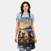 Affenpinscher Dog Christmas Boat Holiday Schort (Gedragen)