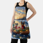 Affenpinscher Dog Christmas Boat Holiday Schort (Insitu)