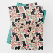 Affenpinscher Dog  Florals Inpakpapier Vel (In situ)