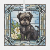Affenpinscher Dog Glas Ornament (Voorkant)