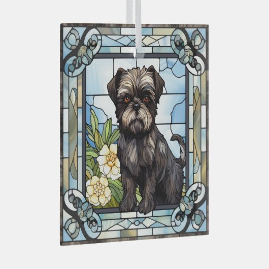 Affenpinscher Dog Glas Ornament (Voorkant Rechts)