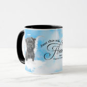 Affenpinscher Dog in Heaven Personalized Memorial Mok (Voorkant links)