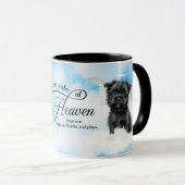 Affenpinscher Dog in Heaven Personalized Memorial Mok (Voorkant rechts)