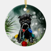 Affenpinscher Dog-kerstversiering Keramisch Ornament (Voorkant)