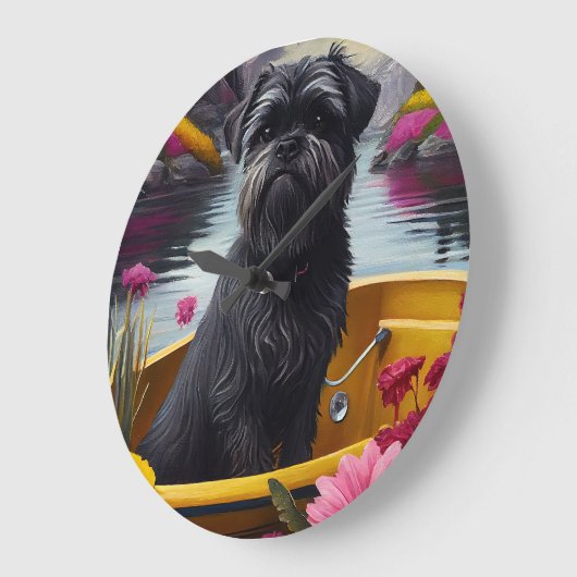Affenpinscher Dog op een peddel: een Schilderachti Grote Klok (Hoek)