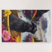 Affenpinscher Dog op een peddel: een Schilderachti Legpuzzel (Horizontaal)