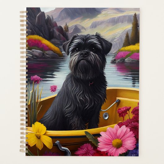 Affenpinscher Dog op een peddel: een Schilderachti Planner (Voorkant)