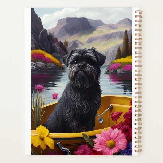 Affenpinscher Dog op een peddel: een Schilderachti Planner (Achterkant)