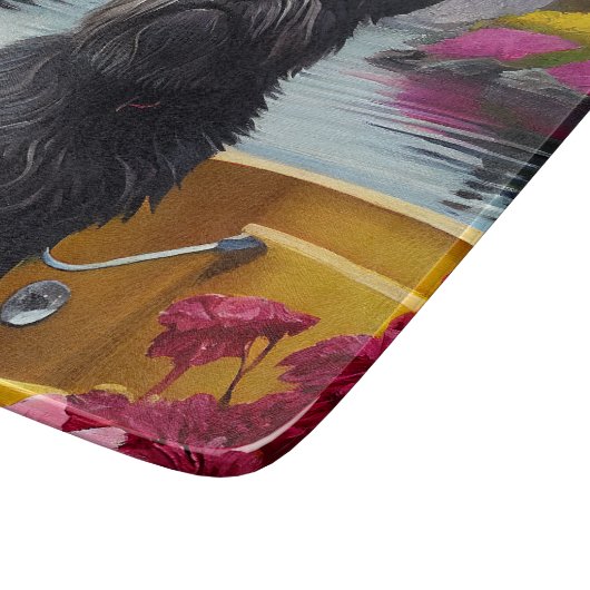 Affenpinscher Dog op een peddel: een Schilderachti Snijplank (Hoek)