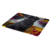 Affenpinscher Dog op een peddel: een Schilderachti Snijplank (Hoek)