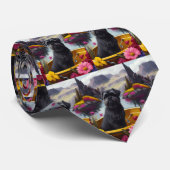 Affenpinscher Dog op een peddel: een Schilderachti Stropdas (Opgerold)