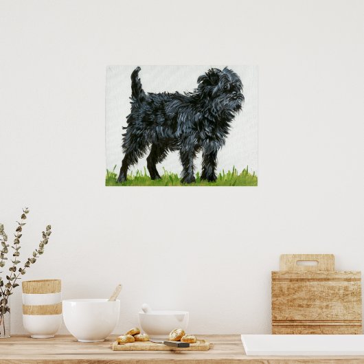 Affenpinscher Dog Portrait Poster (Keuken)