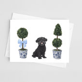 Affenpinscher Dog Puppy Topiary Waterverf Kaart