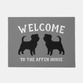 Affenpinscher Dog Silhouettes Custom Welcome Mat (Voorkant)