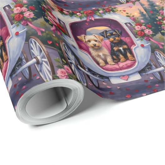 Affenpinscher Dog Valentine's Day Cadeaupapier (Rol Hoek)