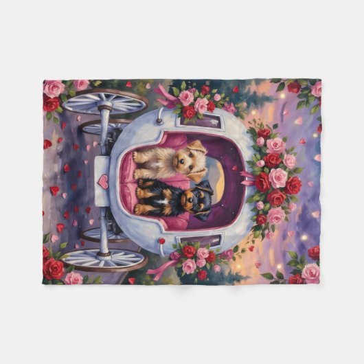 Affenpinscher Dog Valentine's Day Fleece Deken (Voorkant (Horizontaal))